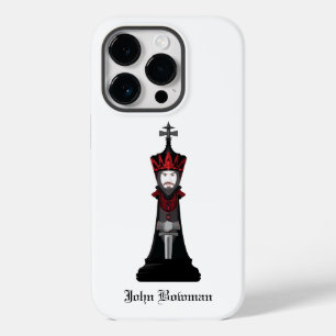 Coque Pour iPhone 14 Pro Roi noir / Nom personnalisé