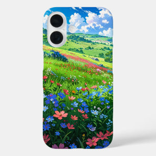 Coque Pour iPhone 16 Rolling Spring Hills - Paysage Anime