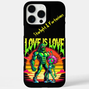Coques iPhone 16 Pro Max Romance cosmique entre figures Aliens