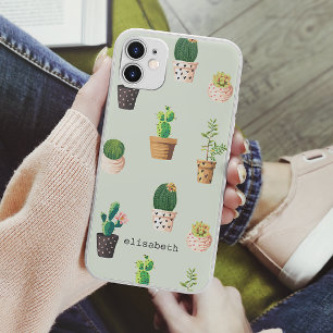 Case-Mate iPhone Case Romantic Cute succulent cactus ajouter votre nom
