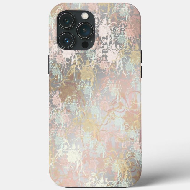 Coques Case-Mate iPhone Romantique, or, Turquoise, Aquarelle, Chic, Floral (Verso)