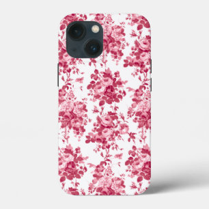 Case-Mate iPhone Case Romantique Vintage Rose-rose sur blanc