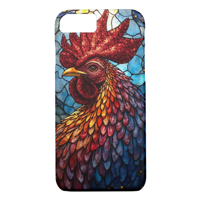 Coques Case-Mate iPhone Rooster Vibrant En Verre Tiré (Dos)