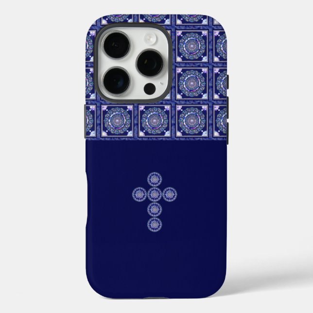 Coques Case-Mate iPhone Rosace bleue (Verso)