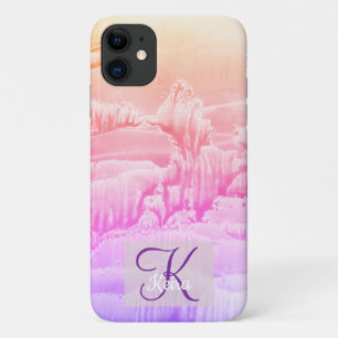 Case-Mate iPhone Case Rose Abstrait Monogrammé en bleu de fille personna