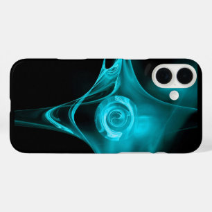 Coques iPhone 16 Plus Rose AQUA BLEU FRACTAL