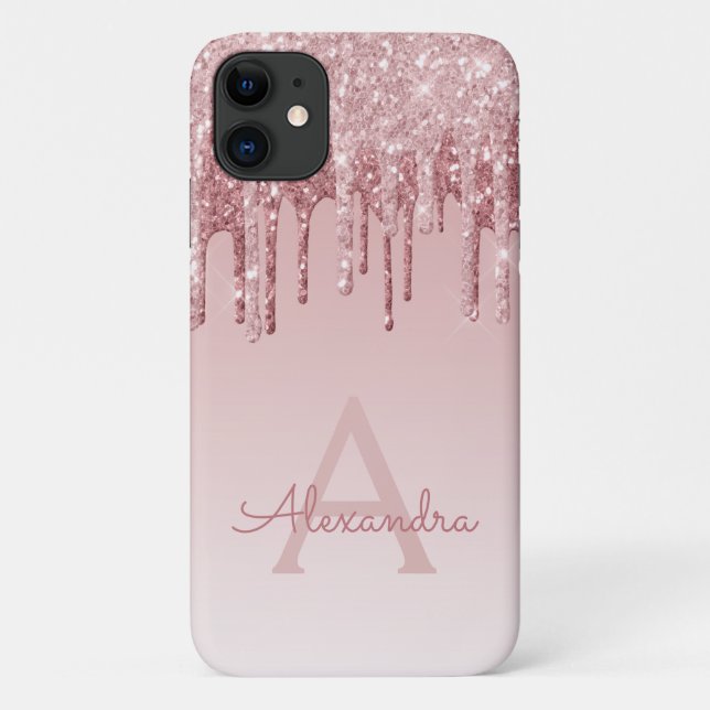 Coques Case-Mate iPhone Rose Bleu - Rose  Parties scintillant Éperche Mono (Dos)