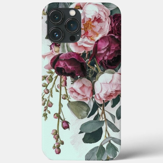Coques Case-Mate iPhone Rose bordeaux moderne (Verso)