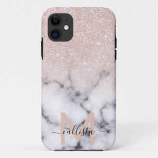 Case-Mate iPhone Case Rose brillant Parties scintillant or Marbre Ombre