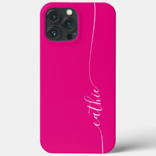 Case-Mate iPhone Case Rose Chaude et Élégant Glam Signature Blanc
