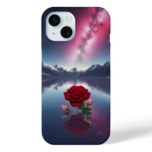 Rose Cosmique : Reflet de Galaxie sur un Lac Serei