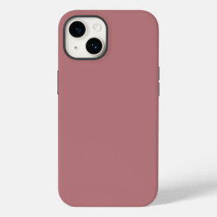 Coque Pour iPhone 14 Rose couleur uni uni Dusty