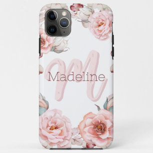 Case-Mate iPhone Case Rose d'aquarelle Wreath personnalisée BLANCHE
