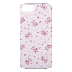 Coque iPhone 7 Rose d'arrière - plan de nounours