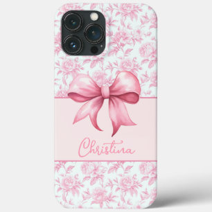 Case-Mate iPhone Case Rose de cottage rose avec coquette Bow