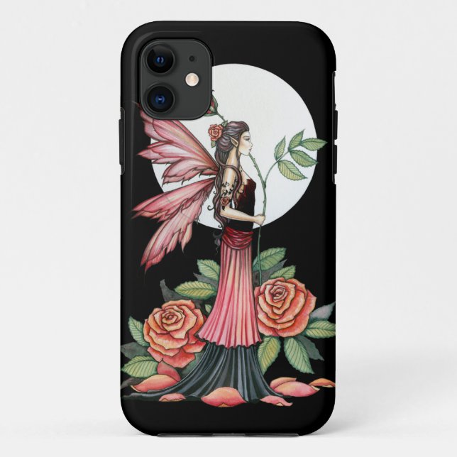 Coques Case-Mate iPhone Rose de feu Gothique Fairy Imaginaire Art (Dos)