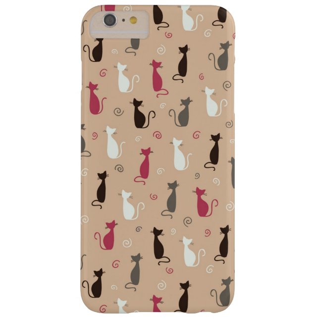 Coques Case-Mate iPhone rose de motif de chats (Dos)