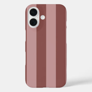 Coque Pour iPhone 16 Rose de soie élégante et motif rayé rose timide