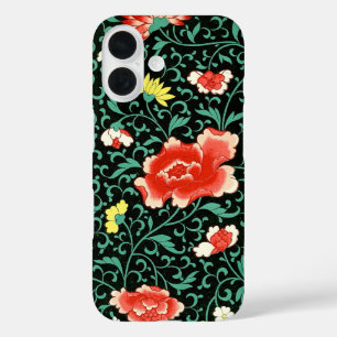 Coques iPhone 16 Rose Escalade rouge et noir