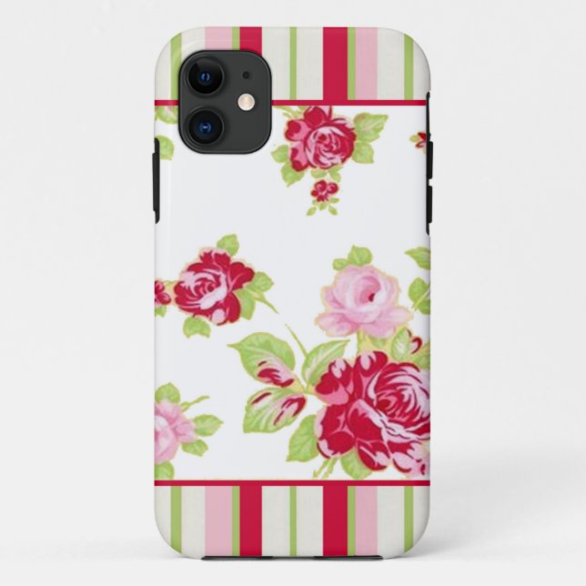 Coques Case-Mate iPhone Rose et rayures (Dos)