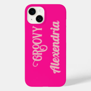 Coque Pour iPhone 14 Rose et rose chaud personnalisé