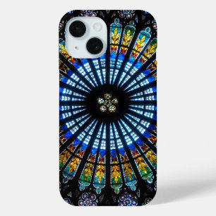 Coque Pour iPhone 15 Rose fenêtre cathédrale strasbourg