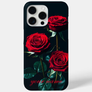Coque iPhone 15 Pro Max Rose floral foncé