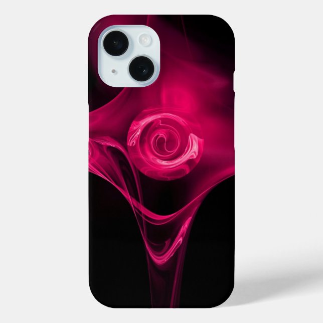 Coques Case-Mate iPhone Rose FRACTAL DE FUCHSIA ROSE (Verso)