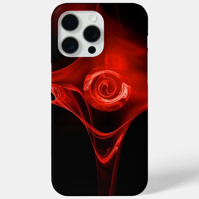 COQUES Case-Mate iPhone ROSE FRACTAL ROUGE EN NOIR (Verso)