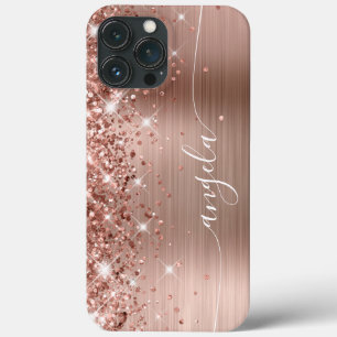 Case-Mate iPhone Case Rose Glittery Gold Foil Girl Signature