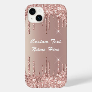 Coque Pour iPhone 14 Plus Rose Gold Blush Parties scintillant Drivers votre 
