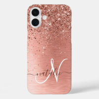 Rose Gold brossé Parties scintillant métallique No