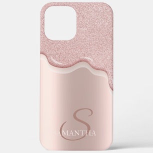 Case-Mate iPhone Case Rose Gold Élégant Paillettes Fines Coulures de Gla