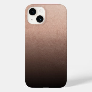 Coque Pour iPhone 14 Rose Gold Foil Black Ombre Arrière - plan