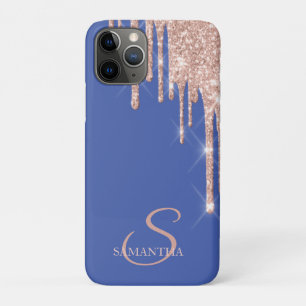 Case-Mate iPhone Case Rose Gold Glitter Elegant Gouttes Violet