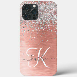 Case-Mate iPhone Case Rose Gold Jolie fille Parties scintillant argent b