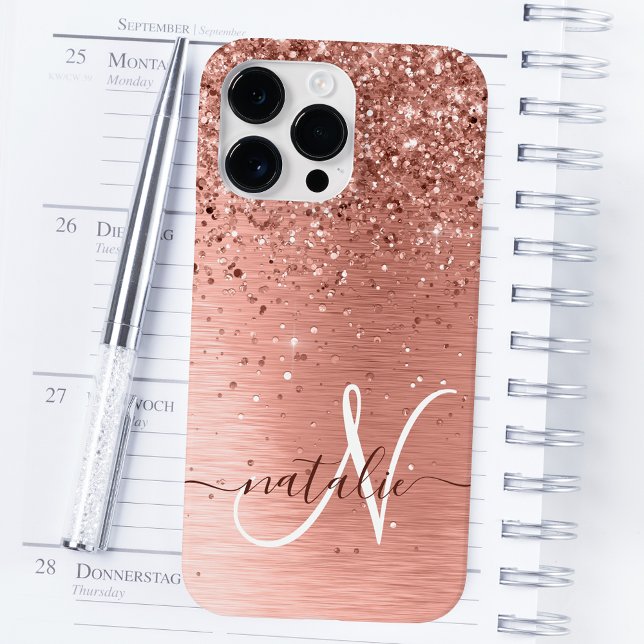 Coques Case-Mate iPhone Rose Gold Jolie fille Parties scintillant argent b (Créateur téléchargé)