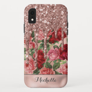 Case-Mate iPhone Case Rose Gold Parties scintillant Drives Rose Vintage 