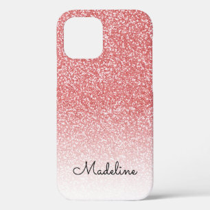 Case-Mate iPhone Case Rose Gold Parties scintillant Ombre Black Script N