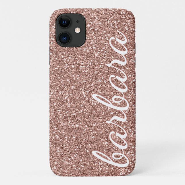 Coques Case-Mate iPhone Rose Gold Parties scintillant Script tendance Pers (Dos)