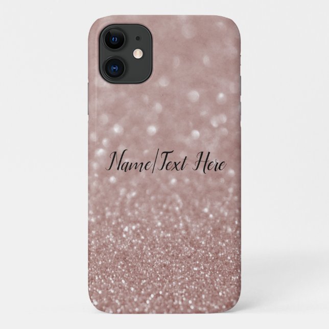 Coques Case-Mate iPhone Rose Gold Parties scintillant Sparkle Nom de l'Arr (Dos)