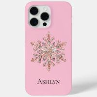 Rose Gold Snowflake Nom de Noël
