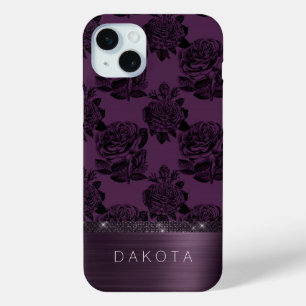 Coque iPhone 15 Mini Rose gothique violet Dramatique Edgy Moody Eggpl