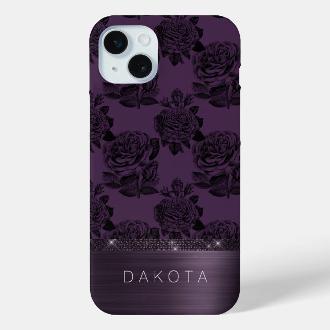 Coques Case-Mate iPhone Rose gothique violet | Dramatique Edgy Moody Eggpl (Verso)