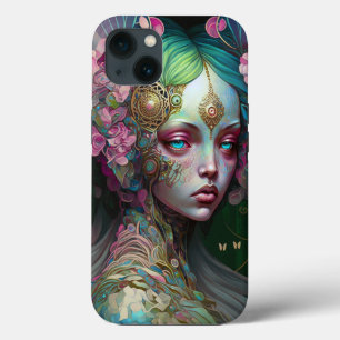 Case-Mate iPhone Case Rose Green Elf Fairy Femme Imaginaire Art