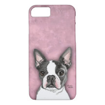 Rose mignon de cas de téléphone portable de chien