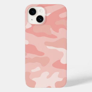 Coque Pour iPhone 14 Rose moderne Gold Blush Pink Camo Motif