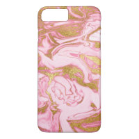 Rose, Or et Marbre blanc Élégant Moderne