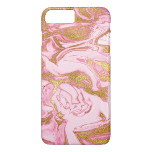 Case-Mate iPhone Case Rose, or et moderne élégant de marbre blanc