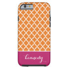 Rose orange du nom | de monogramme de motif de